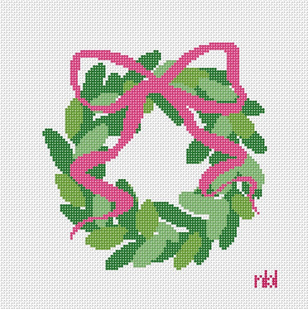 Wreath- printed canvas