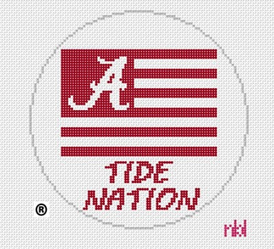 ALABAMA Nation Flag 5 inch round