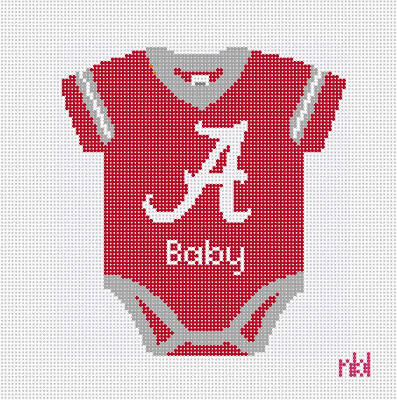 Alabama Baby Onesie Needlepoint Canvas