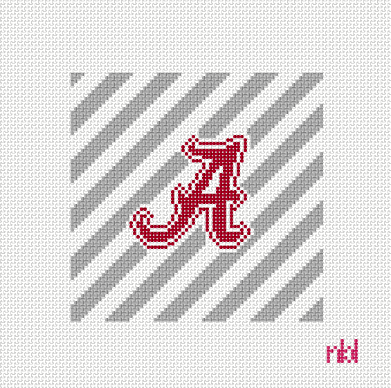 Alabama 4 inch striped square