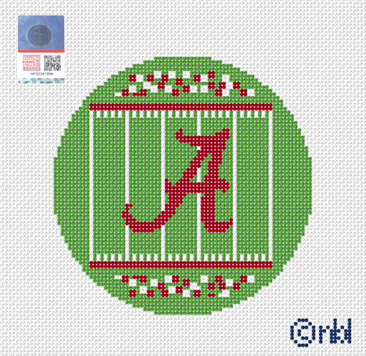 Alabama Football Field Round Canvas