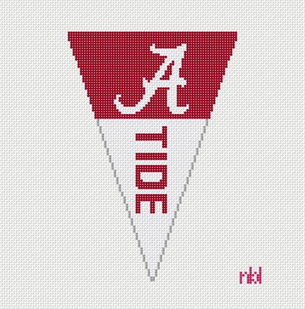 Alabama Pennant Needlepoint Canvas