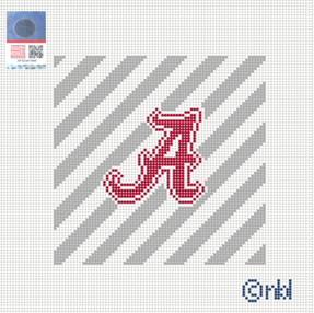 Alabama 4 inch striped square