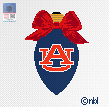 Auburn Christmas Bow Light Bulb