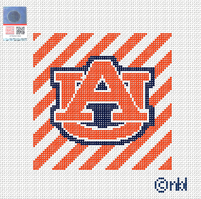 Auburn 4 inch striped square