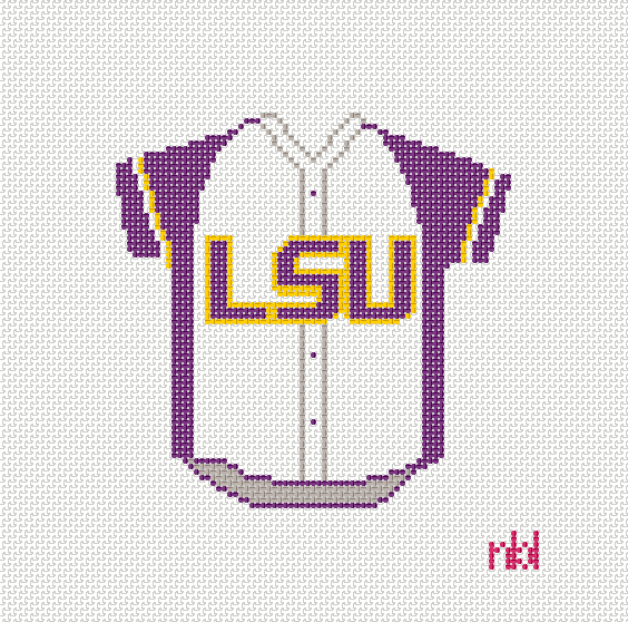 LSU Baseball Jersey Needlepoint Canvas