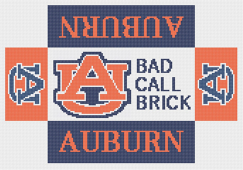 Auburn Bad Call Needlepoint Brick Cover