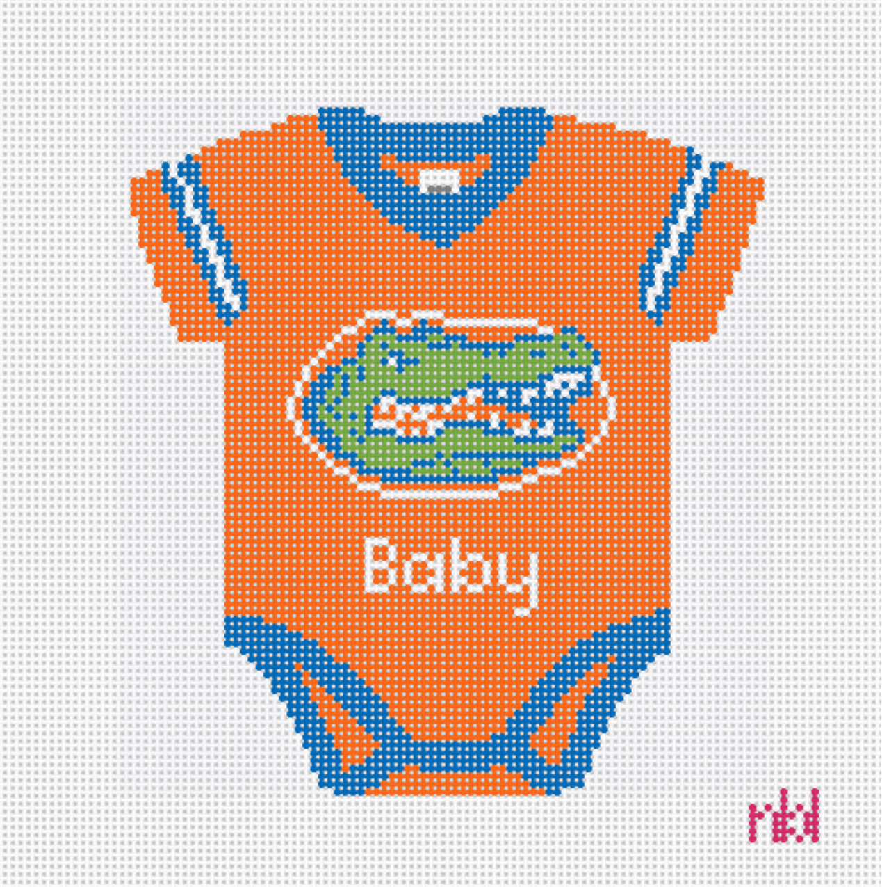 Florida Baby Onesie Needlepoint Canvas