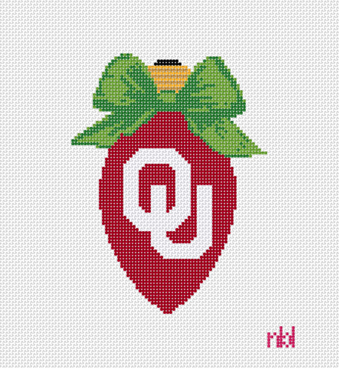 Oklahoma Christmas Bow Light Bulb Green