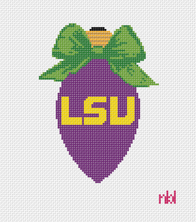 LSU Christmas Bow Light Bulb Green