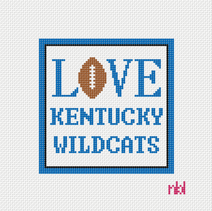 UK Football Love Needlepoint canvas square