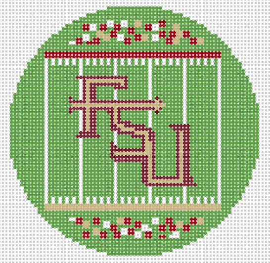 Florida State Football Field Round Canvas