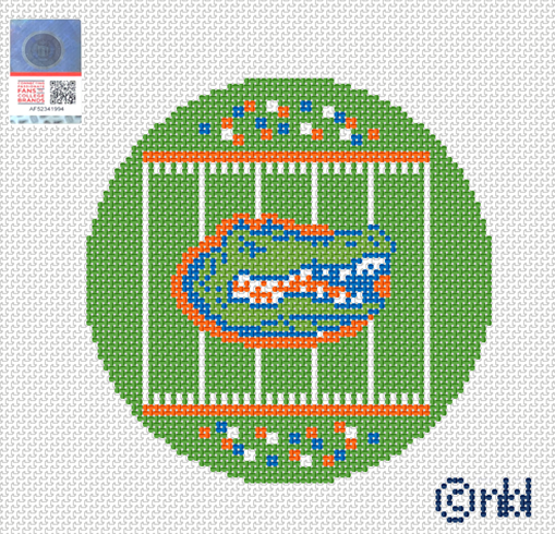 Florida Football Field Round Canvas