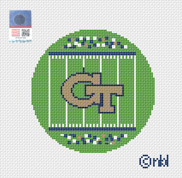 Georgia Tech Football Field Round Canvas