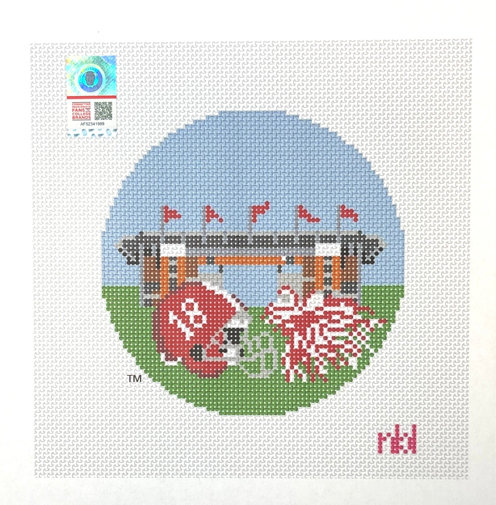 Alabama Football Stadium Needlepoint Canvas