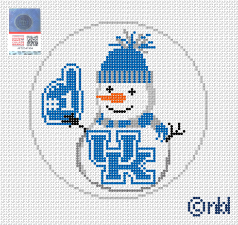 Kentucky Snowman 4 inch round