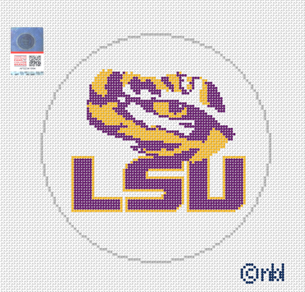 LSU 5 inch logo round