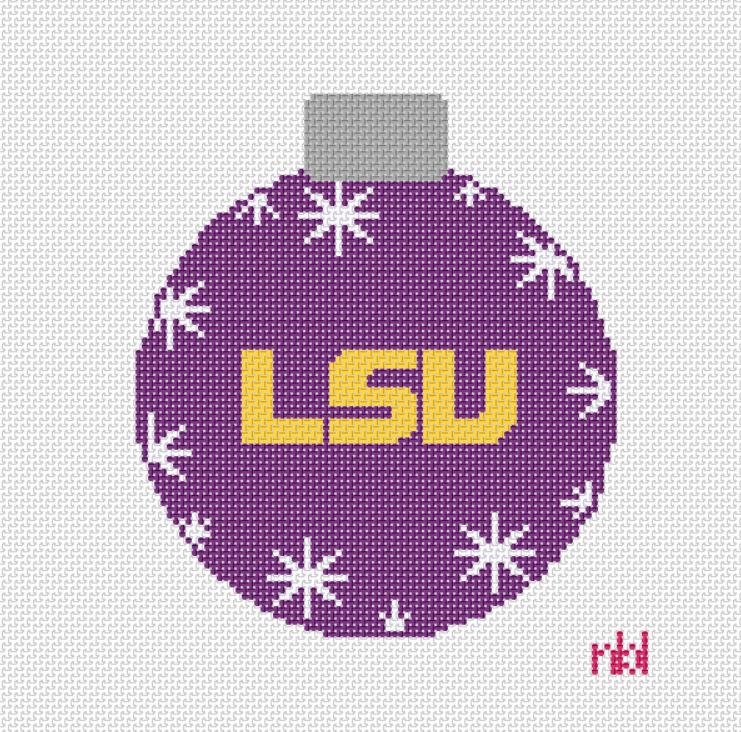 LSU Snowflake Christmas Ball