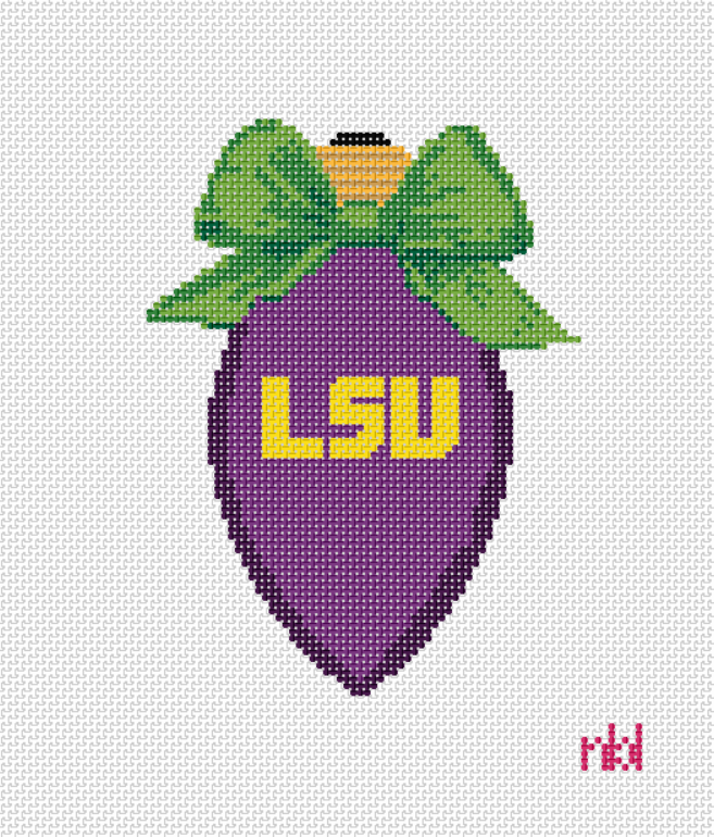 LSU Christmas Bow Light Bulb Green