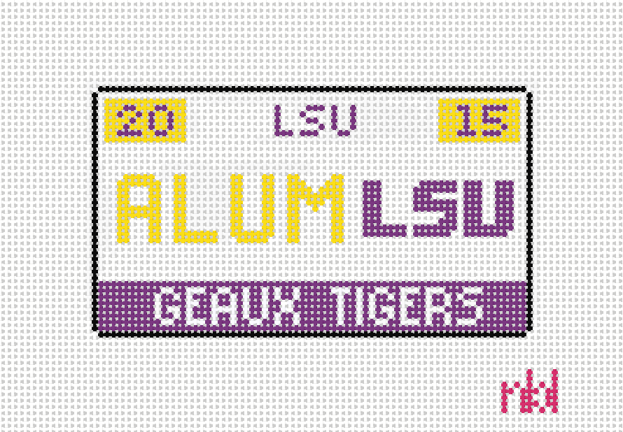 LSU License Plate