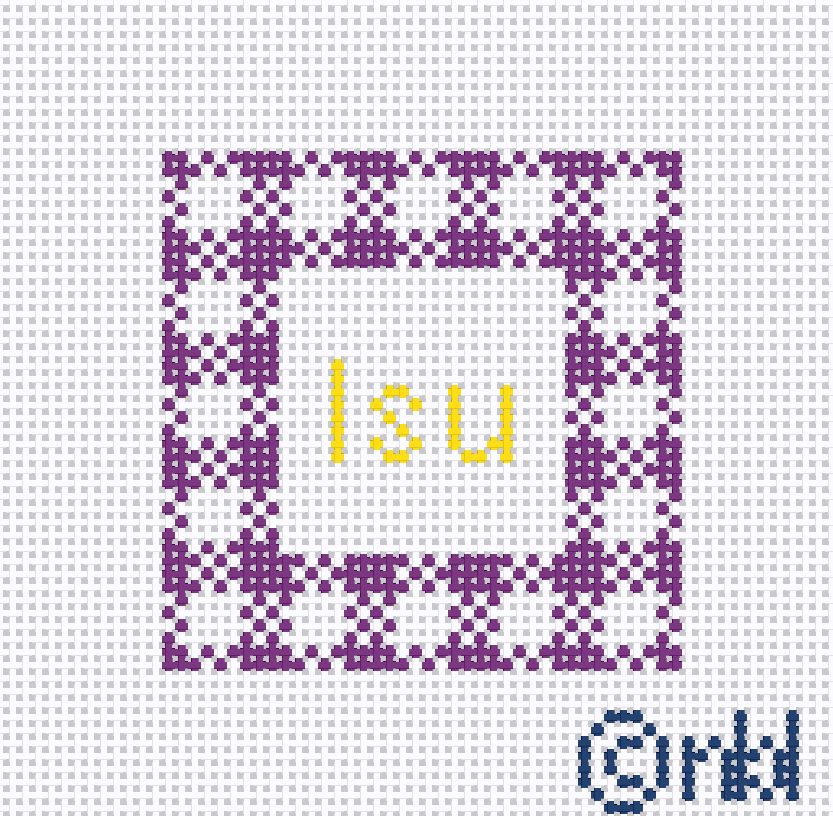 LSU Gingham Mini Square 2.2