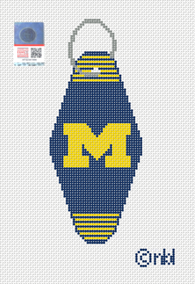 Michigan Vintage Hotel Key Canvas