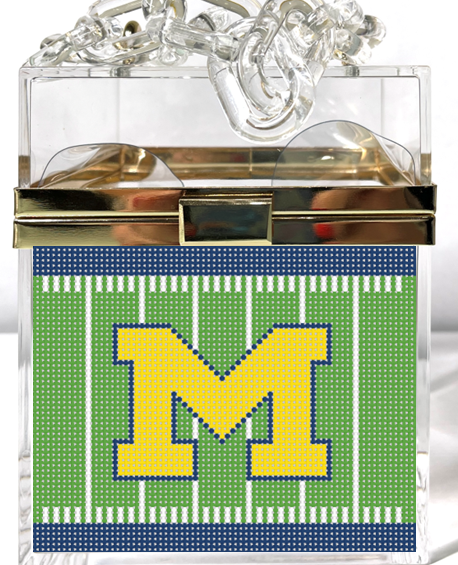 Michigan Football Purse Insert for Acrylic Cube Purse