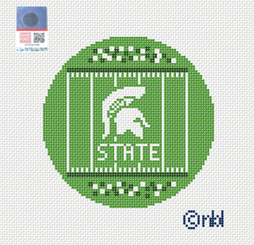 Michigan State Football Field Round Canvas