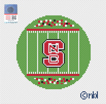 North Carolina State Football Field Round Canvas