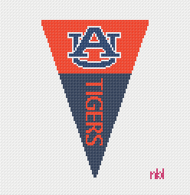 Auburn Pennant Needlepoint Canvas