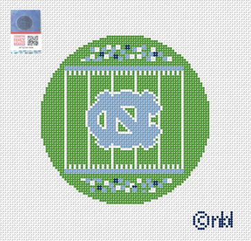 North Carolina Football Field Round Canvas