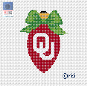 Oklahoma Christmas Bow Light Bulb Green