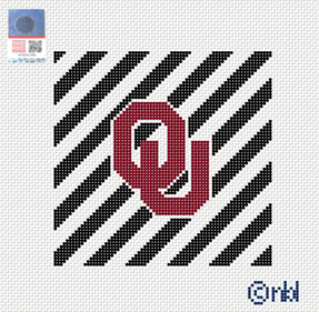 Oklahoma 4 inch striped square