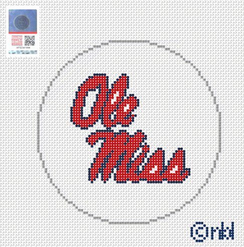 Ole Miss Round Canvas