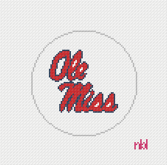 Ole Miss Round Canvas