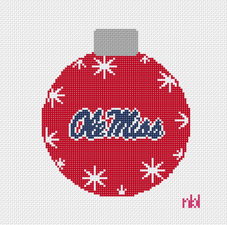 Ole Miss Snowflake Christmas Ball