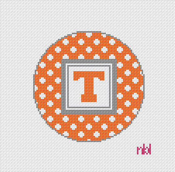 College Polka Dot Round with Square Center - 0