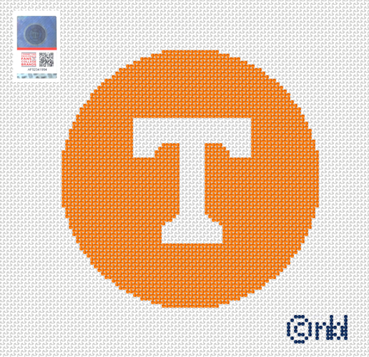 Tennessee Power T Round Canvas