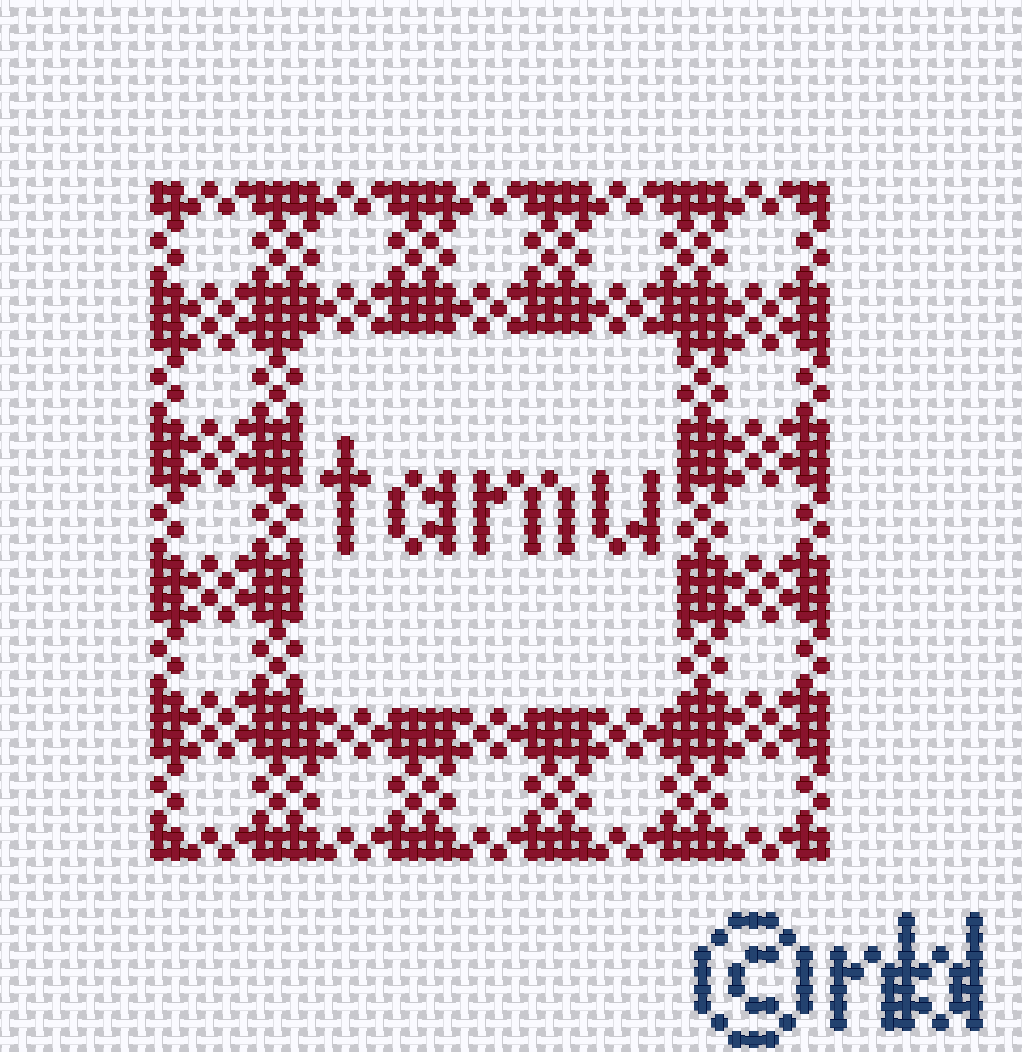 Texas A and M Gingham Mini Square 2.2