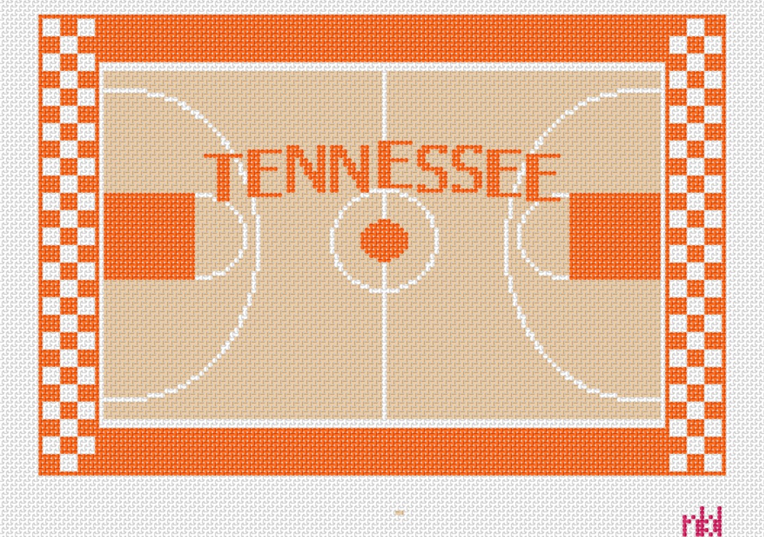 Tennessee Basketball Court Lumbar Pillow