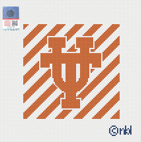 Texas Stripe Canvas- 4 inch square