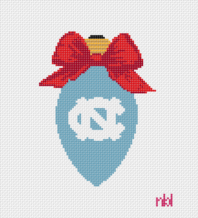 North Carolina Christmas Bow Light Bulb - 0