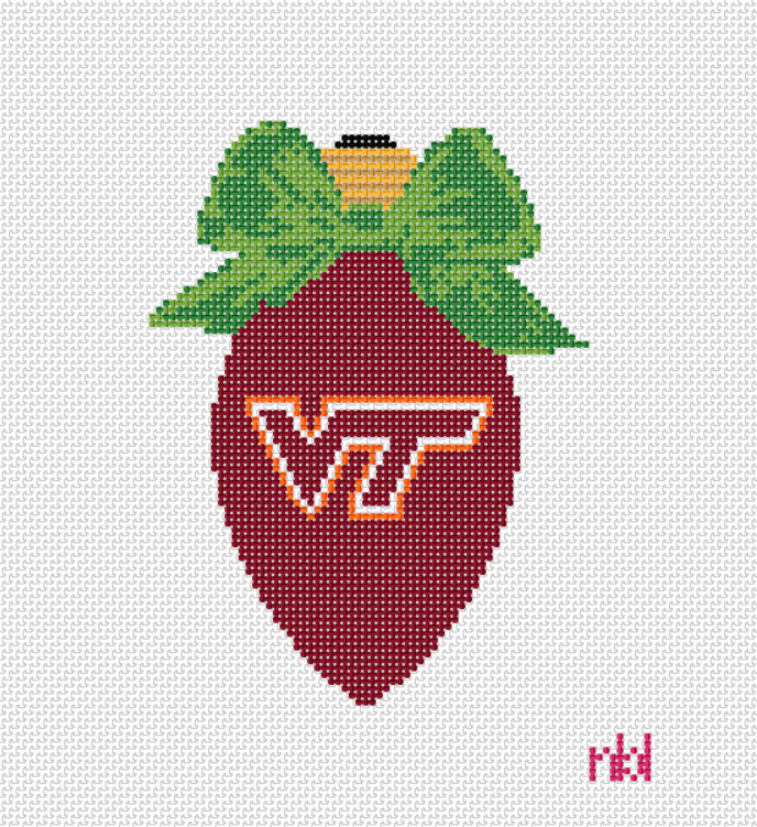 Virginia Tech Christmas Bow Light Bulb Green