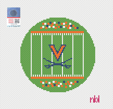 Virginia Football Field Round Canvas