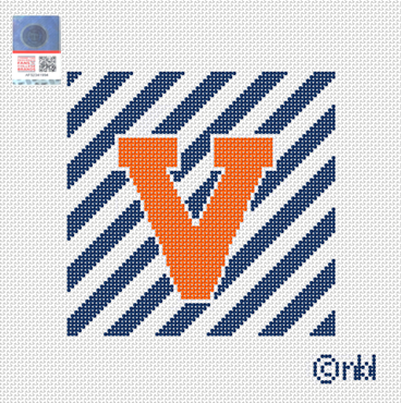 Virginia Stripe Canvas- 4 inch square