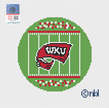 Western Kentucky Football Field Round Canvas