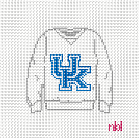 Kentucky Sweatshirt Needlepoint Canvas- 18 mesh white