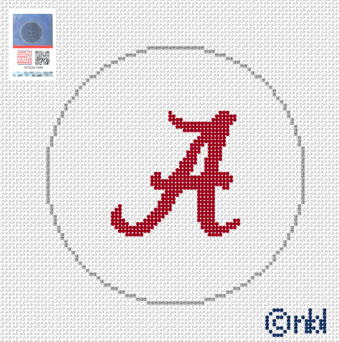 Alabama A logo round white background