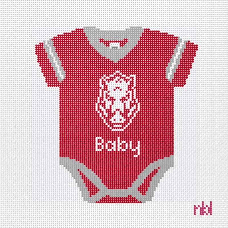 Arkansas Baby Onesie - Needlepoint by Laura