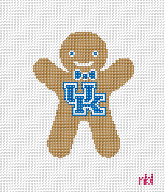 Uk Gingerbread Boy Needlepoint Canvas